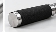 Baton handle with metallic end cap